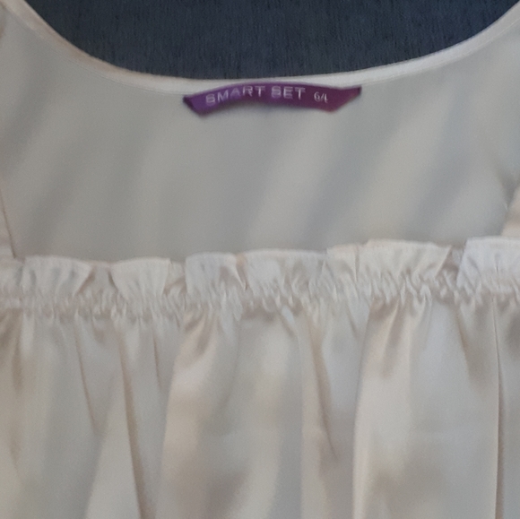 Smart Set Cream Coloured Short Sleeve Blouse - Picture 6 of 9
